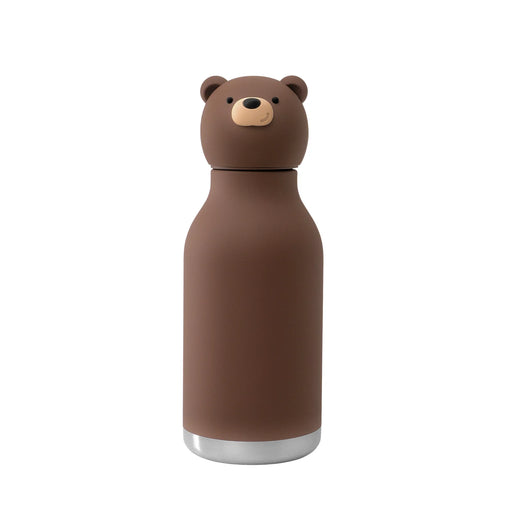Asobu Besties Brown Bear 16oz insulated stainless steel water bottle