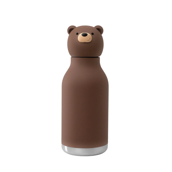 Asobu Besties Brown Bear 16oz insulated stainless steel water bottle