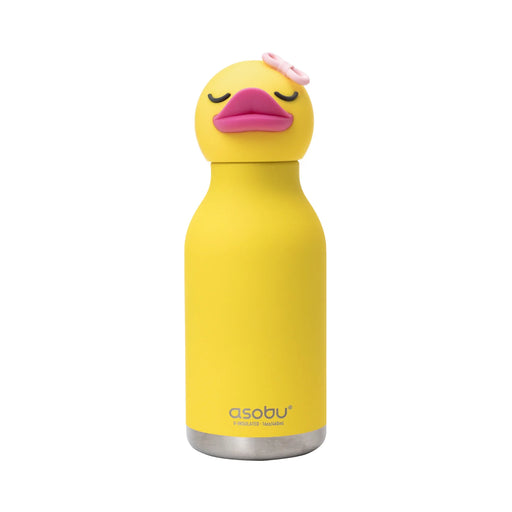 ASOBU Besties Ducky 16oz insulated stainless steel water bottle front view