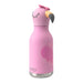 Side view of the ASOBU Besties Lola Flamingo insulated stainless steel water bottle