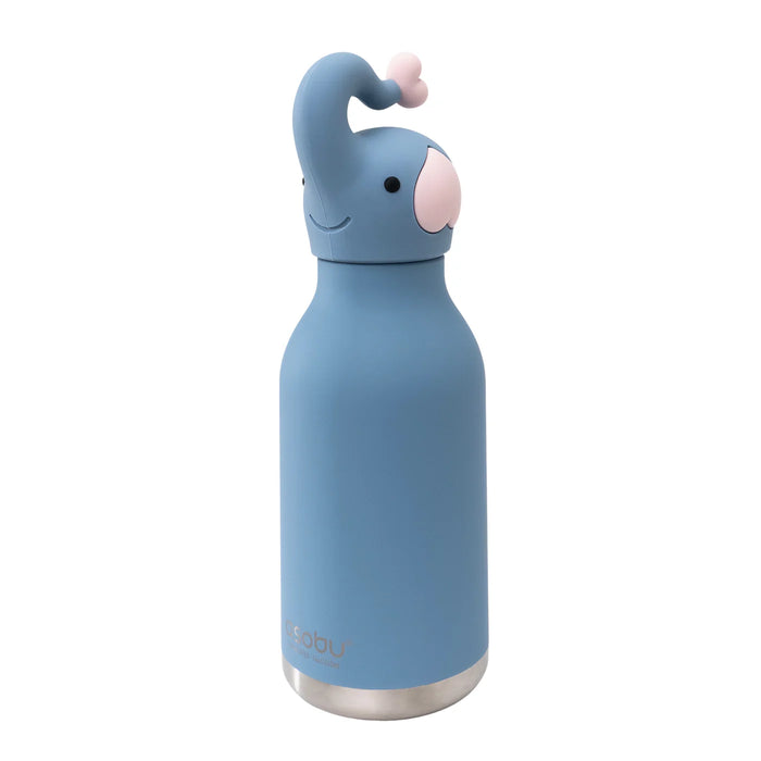 Asobu Elephant Bestie insulated stainless steel water bottle with removable elephant silicone topper