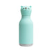 Asobu Kitty Bestie 16 oz insulated stainless steel water bottle with mint green cat silicone topper