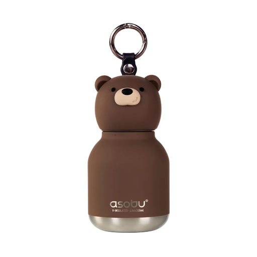 Asobu Mini Besties Bear 6.7oz insulated stainless steel water bottle with key ring
