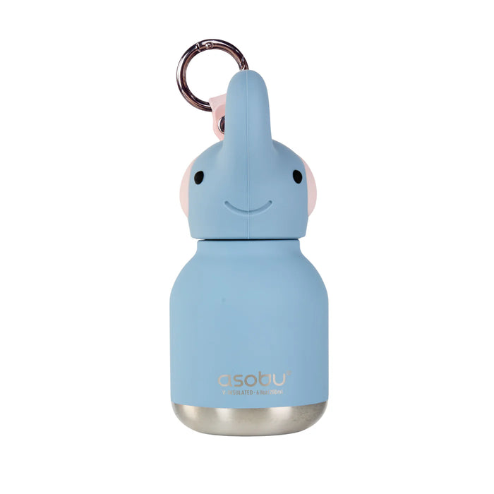 Front view of the Asobu Mini Elephant Besties insulated stainless steel water bottle