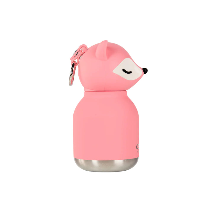 Side profile of the Asobu Mini Fox Bestie insulated stainless steel water bottle