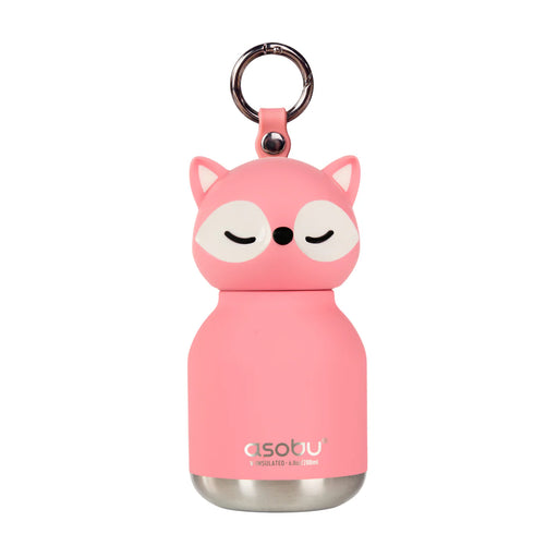 Asobu Mini Fox Bestie insulated stainless steel water bottle with built-in key ring