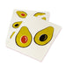 reusable Swedish dishcloth set with avocado design stacked view