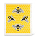 bees dishcloth yellow honeycomb pattern close view