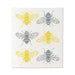 Swedish dishcloth with repeating bee pattern eco friendly cleaning cloth