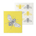Swedish dishcloth set with bee illustration reusable kitchen cloth
