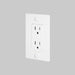 Buster + Punch 1-Gang Duplex Outlet – Linear - White / With Logo - 1G Duplex Outlets
