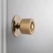 Side profile of Buster + Punch Cast Door Knob Set in Brass finish