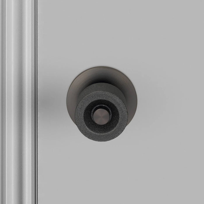 Buster + Punch Cast Door Knob Set in Smoked Bronze finish front view