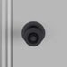 Close-up front detail of Buster + Punch Cast Door Knob Set in Welders Black finish