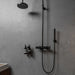 Installed Buster + Punch Cast double dispenser soap holder in luxury shower setting