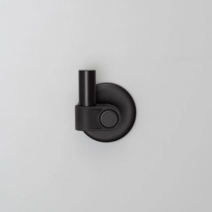 Minimal product view of Buster + Punch Cast hook in Welders Black finish