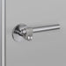 Detailed close-up of Buster + Punch Cast Passage Door Handle Set in Steel finish