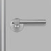 Front view of Buster + Punch Cast Passage Door Handle Set in Steel finish
