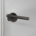 Buster + Punch Cast Passage Door Handle Set in Welders Black finish