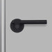 Side profile detail of Buster + Punch Cast Passage Door Handle Set in Welders Black