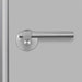 Front profile of Buster + Punch Cast Privacy Door Handle Set in Steel finish
