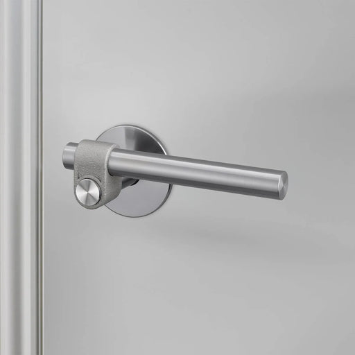 Buster + Punch Cast Privacy Door Handle Set in Steel finish with latch included