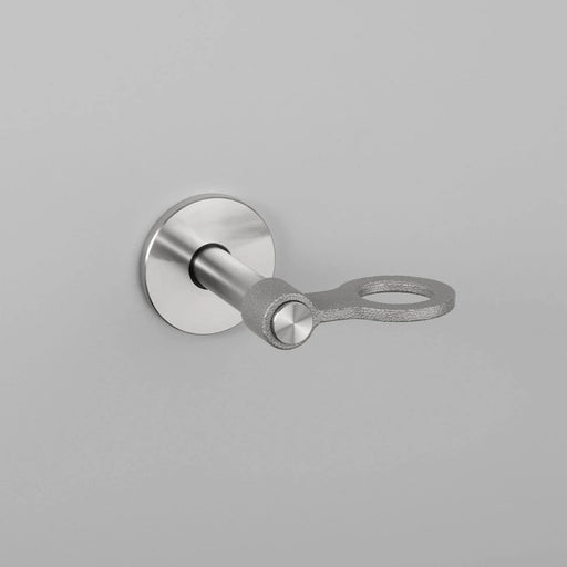 Buster + Punch Cast single dispenser soap holder in steel finish