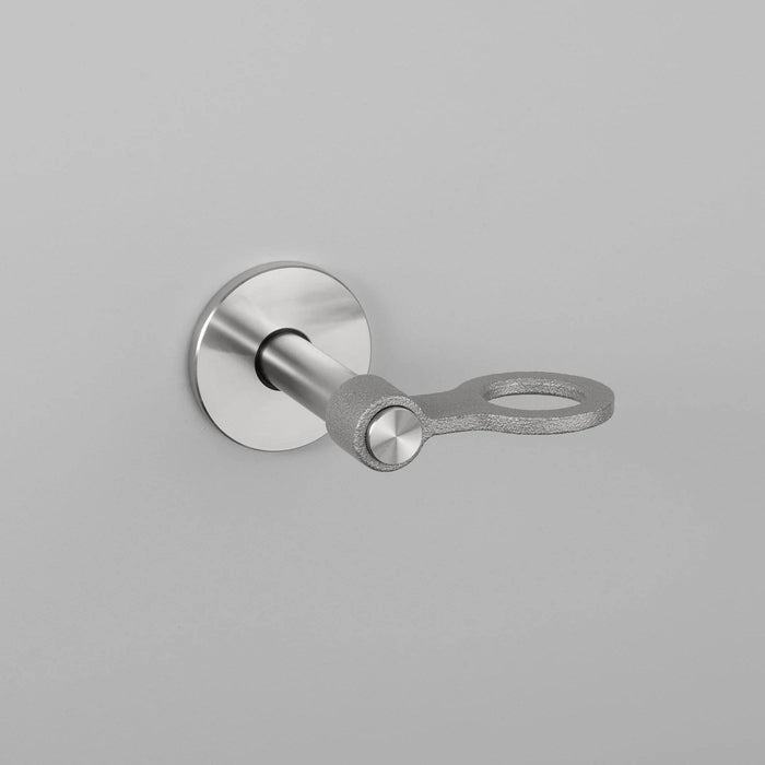 Buster + Punch Cast single dispenser soap holder in steel finish