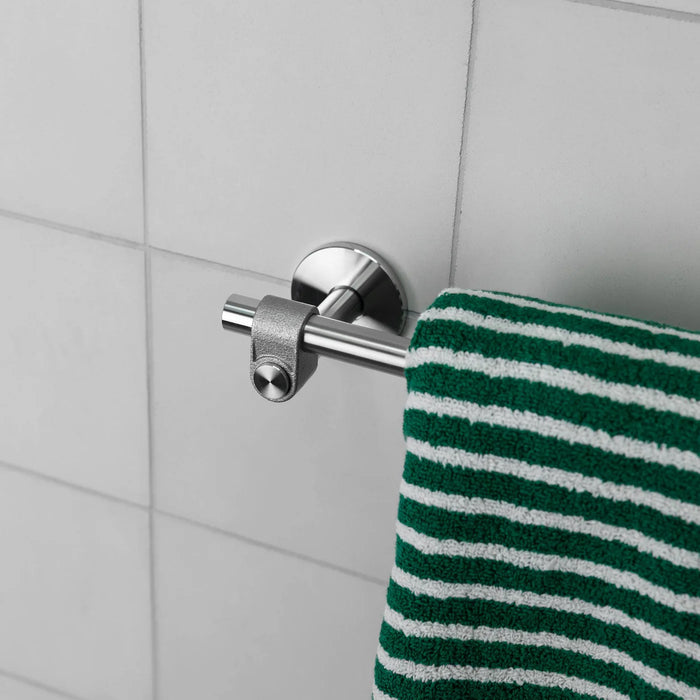 Small Buster + Punch Cast towel rail in steel finish