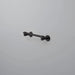 Angled view of small Buster + Punch Cast towel rail in welders black finish