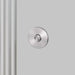 Front view of Buster + Punch Cast thumbturn lock in steel finish for modern interior doors