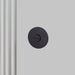 Front view of Buster + Punch Cast thumbturn lock in Welders Black finish for luxury bathroom hardware