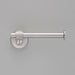 Front view of Buster + Punch Cast toilet roll holder in steel finish
