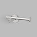 Side profile of Buster + Punch Cast toilet roll holder in steel finish