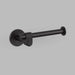 Angled view of Buster + Punch Cast toilet roll holder in welders black finish