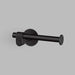 Front view of Buster + Punch Cast toilet roll holder in welders black finish