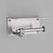 Buster + Punch Cast toilet roll holder with shelf in steel finish