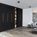Brass finish Buster + Punch Closet Bar Cross in contemporary interior space