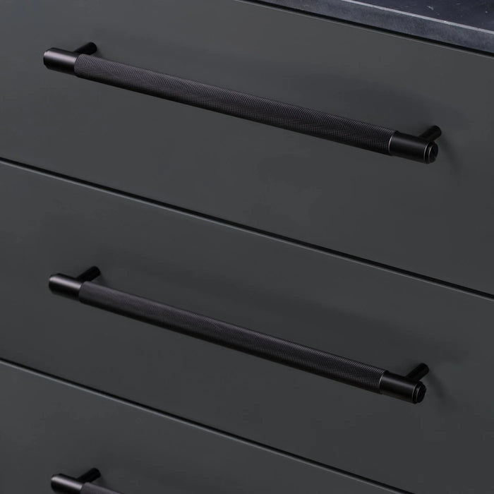 Buster + Punch Cross Pull Bar handle in Black finish large size