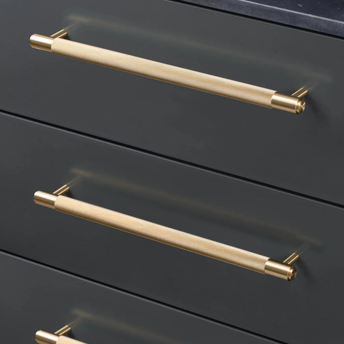 Buster + Punch Cross Pull Bar handle in Brass finish large size