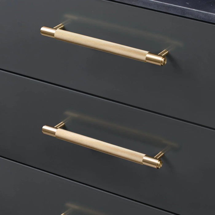Buster + Punch Cross Pull Bar handle in Brass finish medium size