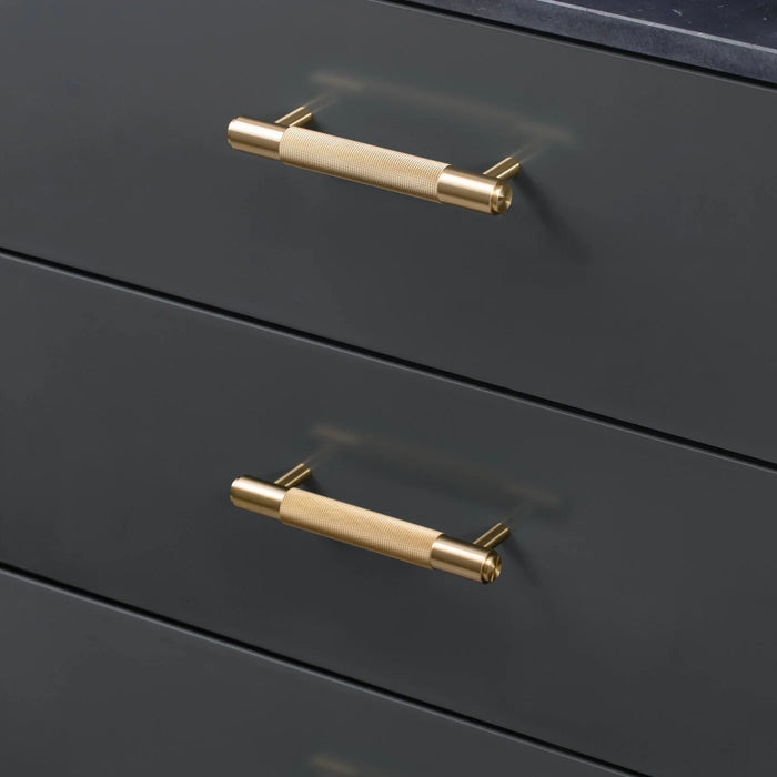 Buster + Punch Cross Pull Bar handle in Brass finish small size