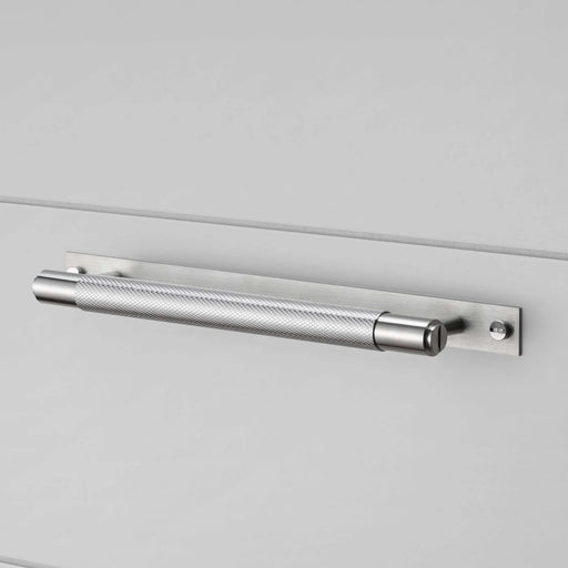 Buster + Punch Cross Pull Bar with Backplate in Steel finish medium size