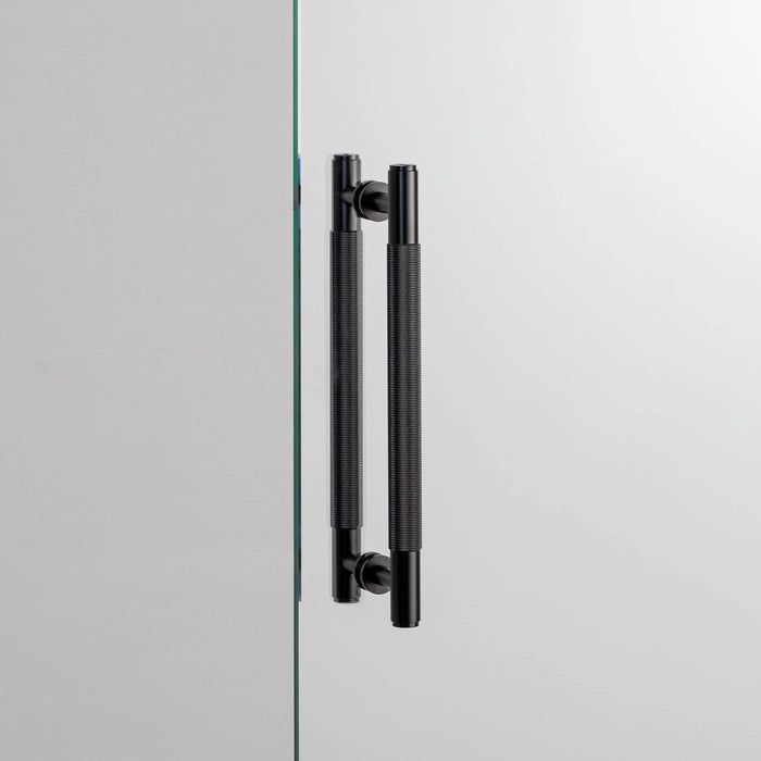 Buster + Punch Double-Sided Pull Bar Cross in black finish front view