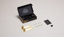 Buster + Punch Furniture Knob Plate Cross in Brass finish with packaging and included hardware components