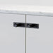 Close uo view of Buster + Punch Furniture Knob Plate Linear in Black finish