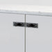 Close-up of Buster + Punch Linear Gun Metal furniture knob plates