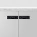 Modern drawer cabinetry featuring Buster + Punch Linear Gun Metal knob plates