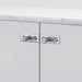 Close-up of Buster + Punch Furniture Knob Plate Linear in Steel finish