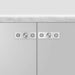 Front view of Buster + Punch Furniture Knob Plate Linear in Steel finish